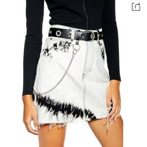 Topshop Tie Dye Denim Skirt Size 4